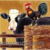 Continental Art Center A Cow and A Rooster Tile Wall Decor CNTI1128